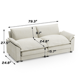 Homall 80" W Loveseat Sofa with Soften Arms for Small Spaces Loveseat Sleeper Couches for Living Room