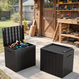Homall 31 Gallon Outdoor Deck Box In Resin with Seat, Black
