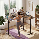 Homall L-Shaped Electric Standing Desk with Monitor Stand, 63 x 48 inch Height Adjustable Sit Stand Corner Desk, Computer Workstation for Home Office