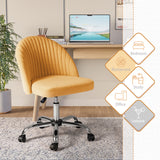 Homall Home Office Chair Adjustable Vanity Chairs Mid Back Rolling Task Chairs for Bedroom, Living Room or Study