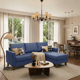 Homall 72" L-Shaped Modular Sectional Sofa 3 Seat Cloud Sofa Couch with Moveable Ottoman for Living Room