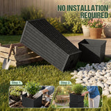 Homall 25" Tall Plastic Planter Set of 2 with Inside Pots, Drainages, for Outdoor and Indoor