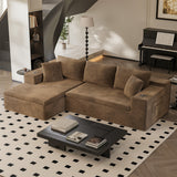 Homall L-Shape Modular Sectional Sofa Couches Cloud Memory Foam Sofa Deep Seat Upholstered Couches with Oversized Chaise for Living Room