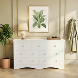 Homall 6 Drawer Double Dresser Equipped with an Anti-Toppling Device, Modern Wood Chest of Drawer for Living Room Bedroom