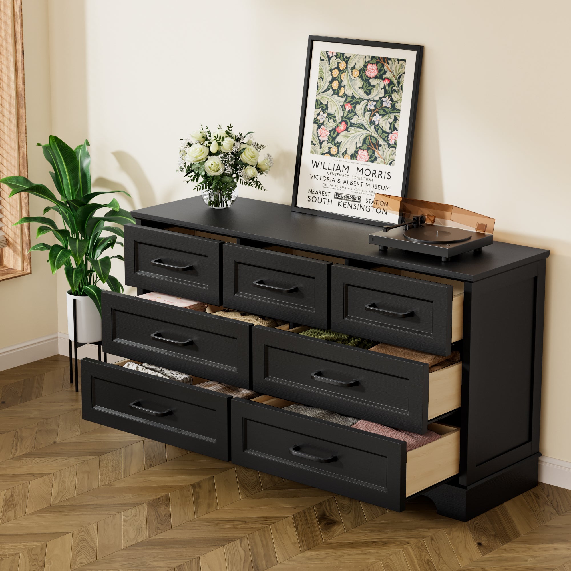 Homall 7-Drawer Wood Dresser for Bedroom, Large Storage Cabinet with A homalldirect Homall 7-Drawer Wood Dresser for Bedroom, Large Storage Cabinet with A homalldirect