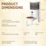 Homall 4.5L Automatic Cat Vacuum Feeder with 2.4G WiFi Control and Anti-Blockage Technology