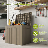 Homall 31 Gallon Outdoor Deck Box In Resin with Seat, Black