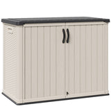 Homall 26 Cu.ft Resin Outdoor Storage Shed - Waterproof, Lockable & Sturdy Floor for Patio/Garden, Beige