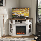 Homall Corner Fireplace TV Stand Modern Farmhouse TV Stand with Electric Fireplace for TVs up to 50"