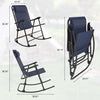 Lacoo Zero Rocking Gravity Chair with Headrest Pillow Folding Recliner Foldable Lounge Chair for Poolside, Lawn and Patio, Blue