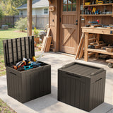Homall 31 Gallon Outdoor Deck Box In Resin with Seat, Black