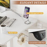 Homall Electric Standing Desk, Height Adjustable Desk with Memory Preset and Phone Stand, White