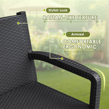 Homall 2-Pack Outdoor Bar Stools, High Back Bar Chairs with Textured Seat for Patio