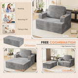 Homall Bean Bag Chaise Lounge Chair Indoor Cloud Couch Sofa Single Bed with Double Cup Holder for Bedroom