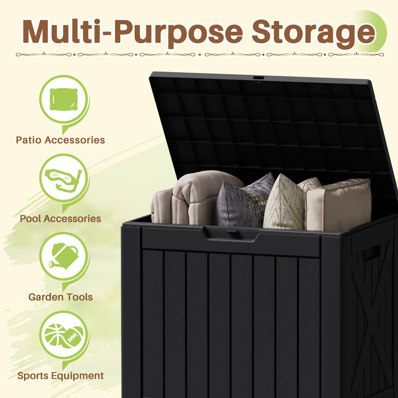 Homall 40 Gallon Resin Outdoor Storage Box with Lockable Lid Waterproof Resin Deck Box for Patio