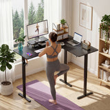 Homall L-Shaped Electric Standing Desk with Monitor Stand, 63 x 48 inch Height Adjustable Sit Stand Corner Desk, Computer Workstation for Home Office