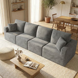 Homall Modular Corduroy Sofa, Sectional Couch with Convertible Modules, Modern Minimalist Sofa Set for Living Room, Freely Combinable Sofa Furniture