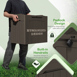 Homall 2 Pack 31 Gallon Deck Box, Lockable Resin Outdoor Storage Box for Patio, Garden Tools & Pool Supplies Storage, Weatherproof Outside Storage Container