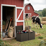 Homall 31 Gallon Outdoor Deck Box In Resin with Seat, Black