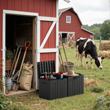 Homall 31 Gallon Outdoor Deck Box In Resin with Seat, Black
