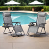 Lacoo Zero Gravity Chair Patio Outdoor Foldable Lawn Lounge Chair Reclining Chair with Adjustable Pillow Pack of 2