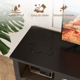 Homall TV Stand for 65 Inch TV with LED Lights & Glass Doors, Media Console with Built-in Charging Station, Entertainment Center for Living Room