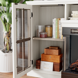 Homall Fireplace TV Stand for TVs up to 65" 3-Sided Glass Modern Media Entertainment Center with Cabniet Storage Adjustable Flame Color Fireplace