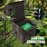 Homall Hose Reel, with Hose Guide, 180 ft Hose Capacity, Hose Hideaway Garden Hose Reel