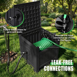 Homall Hose Reel, with Hose Guide, 180 ft Hose Capacity, Hose Hideaway Garden Hose Reel