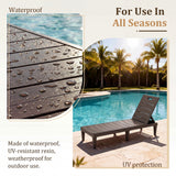 Homall Outdoor Chaise Lounge Chairs Set of 2, 5-Position Adjustable Waterproof Patio Outdoor Chaise Lounge