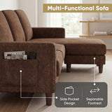 Homall Cloud Modular Sectional Sofa 3 Seat L-Shaped Cloud Oversized Sofa Couch for Living Room, Apartment and Small Space