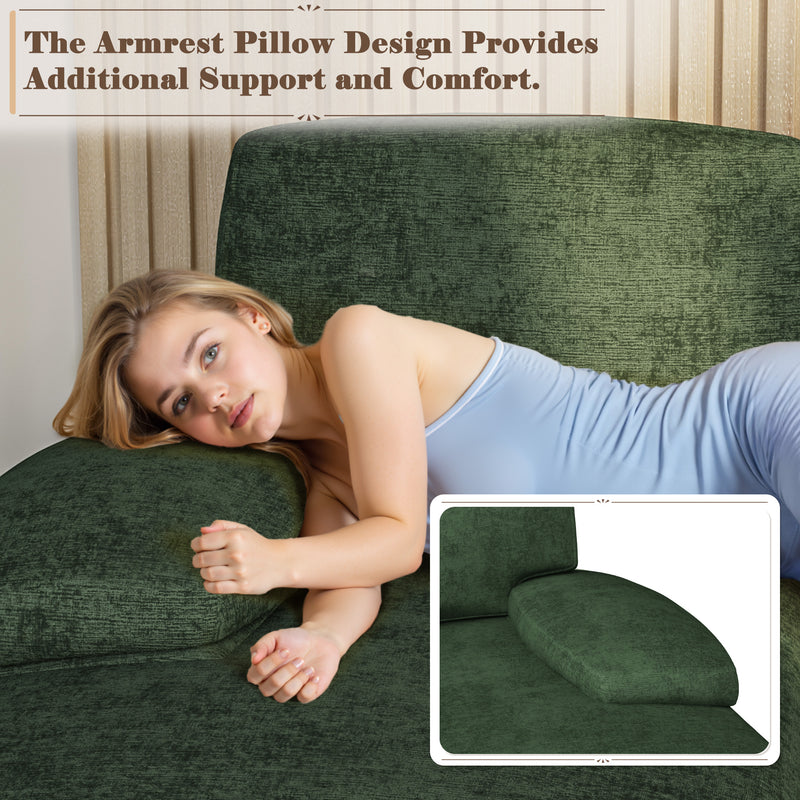 Homall U Shaped Sectional Sofa with Soft Corduroy Sofa Couch with Double Chaise for Apartments,Living Room