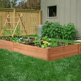 Homall Raised Garden Bed 92x22x9in Divisible Wooden Planter Box Outdoor Patio Elevated Garden Box Kit to Grow Flower, Fruits, Herbs and Vegetables for Backyard, Patio, Balcony - Natural