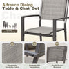 Homall 7 Piece Outdoor Dining Set for 6, Patio Table and Chairs Set with Textilene, Stackable Breathable Mesh Chairs, All-Weather Patio Furniture for Backyard Deck Poolside