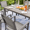 Homall 7 Piece Outdoor Dining Set for 6, Patio Table and Chairs Set with Textilene, Stackable Breathable Mesh Chairs, All-Weather Patio Furniture for Backyard Deck Poolside