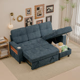 Homall Modular Sectional Sofa with Storage, Cup Holders, USB & Type-C Charging Ports, LED Light, Fabric Couch for Living Room