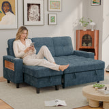 Homall Modular Sectional Sofa with Storage, Cup Holders, USB & Type-C Charging Ports, LED Light, Fabric Couch for Living Room