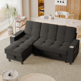 Homall Modular Sectional Sofa with Storage, Cup Holders, USB & Type-C Charging Ports, LED Light, Fabric Couch for Living Room