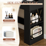 Homall Vanity Desk with 3 Colors LED Lighted Mirror, Makeup Vanity with Storage Shelves and Drawers, Vanity Table Dressing Table for Bedroom