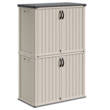 Homall 50 Cu.ft Resin Outdoor Storage Shed - Waterproof, Lockable & Sturdy Floor for Patio/Garden, Beige