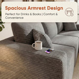 Homall Modular Corduroy Sofa, Sectional Couch with Convertible Modules, Modern Minimalist Sofa Set for Living Room, Freely Combinable Sofa Furniture