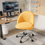 Homall Home Office Chair Adjustable Vanity Chairs Mid Back Rolling Task Chairs for Bedroom, Living Room or Study
