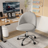 Homall Home Office Chair Adjustable Vanity Chairs Mid Back Rolling Task Chairs for Bedroom, Living Room or Study