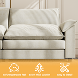 Homall 80" W Loveseat Sofa with Soften Arms for Small Spaces Loveseat Sleeper Couches for Living Room