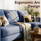 Homall 72" L-Shaped Modular Sectional Sofa 3 Seat Cloud Sofa Couch with Moveable Ottoman for Living Room