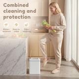 Homall 2 Pack 2.6 Gal Bathroom Trash Can with Lid, Slim Motion Sensor Waterproof Plastic Trash Bins, Touchless Smart Bin, Suitable for Multiple Settings
