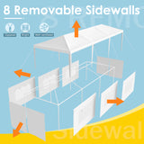 Homall 10' x 30' Outdoor Gazebo Wedding Party Tent Patio Canopy Camping Shelter Pavilion w/Removable Sidewalls Carport Cater BBQ Events