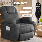 Homall power lift electric Massage recliner chair Oversized Single Sofa with Cup Holder for elderly,Black