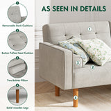 Homall 74'W Reclinable Sofa Bed Velvet High Resilience Padding Multi-Person Sofa Durable
