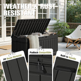 Homall 82 Gallon Outdoor Storage in Resin Deck Box Lockable Deck Box